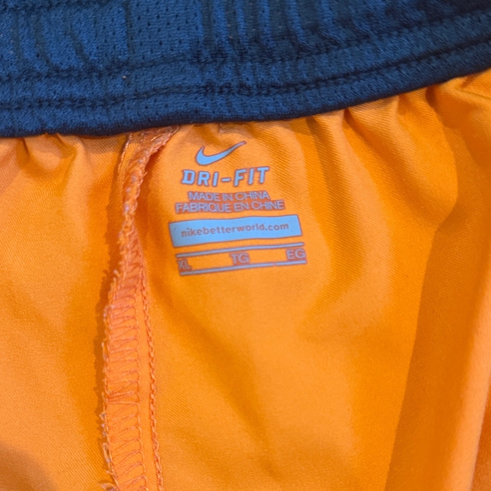 Nike Men's Bright Orange Athletic Shorts - Picture 2 of 3